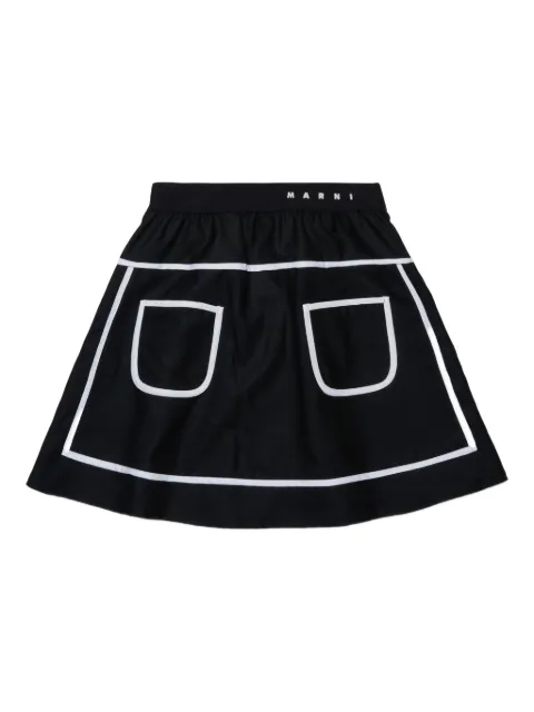 Marni Kids falda de mezclilla con ribete en contraste