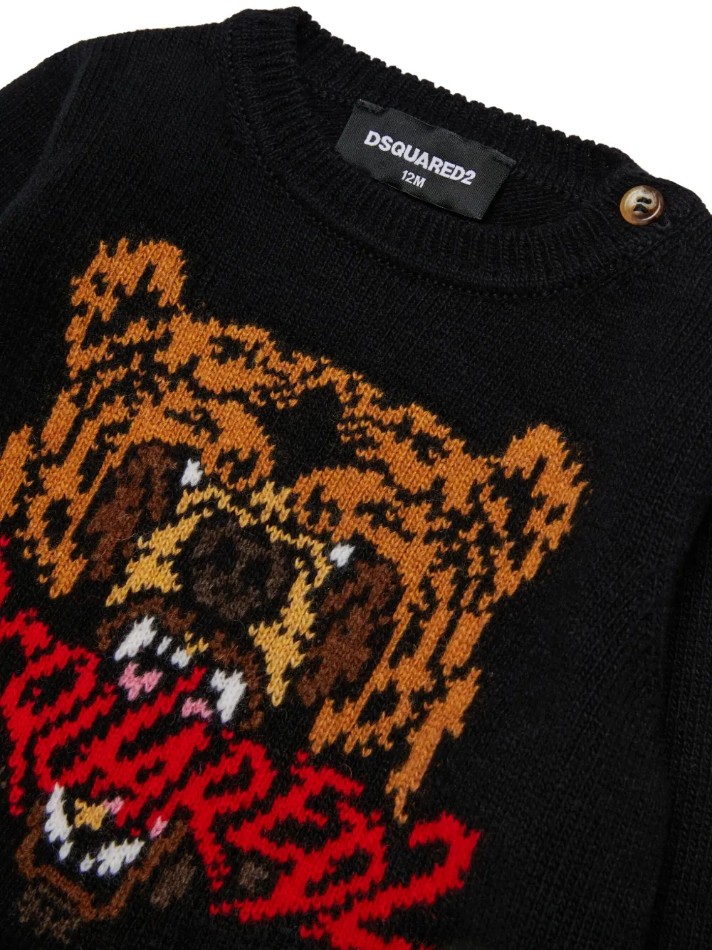 DSQUARED2 KIDS Trui met beer-logo Zwart