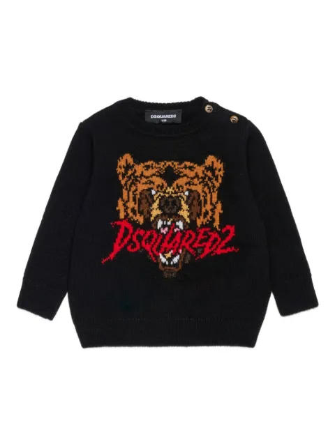 DSQUARED2 KIDS bear-logo sweater