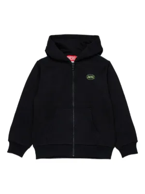 Diesel Kids logo-print zip-up Hoodie | Black | FARFETCH ZA