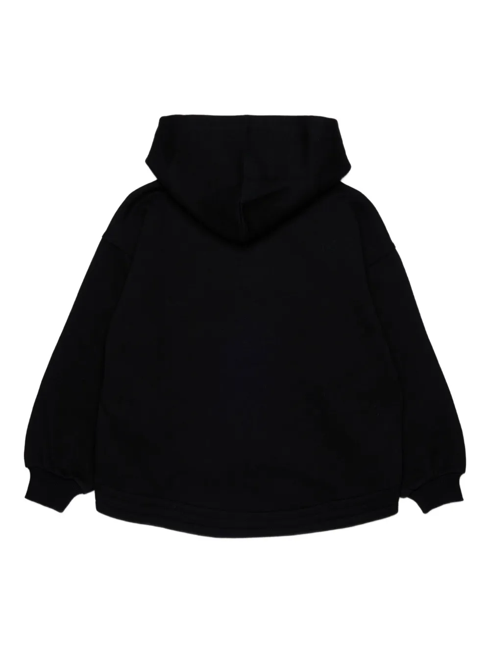 Diesel Kids Hoodie met logo-reliëf Zwart