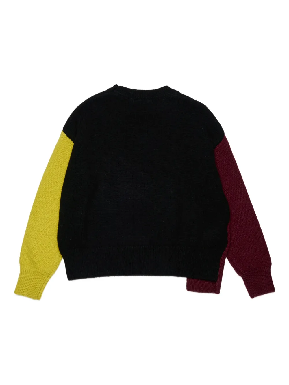 Marni Kids colourblock patchwork sweater Zwart