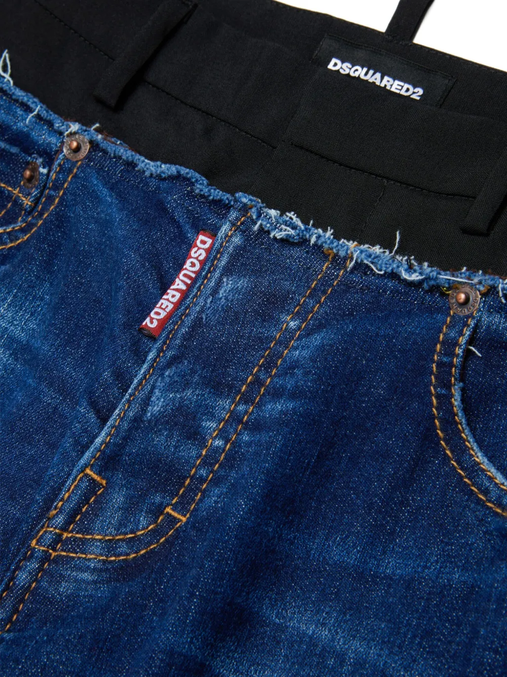 DSQUARED2 KIDS Jeans met vlakken Blauw