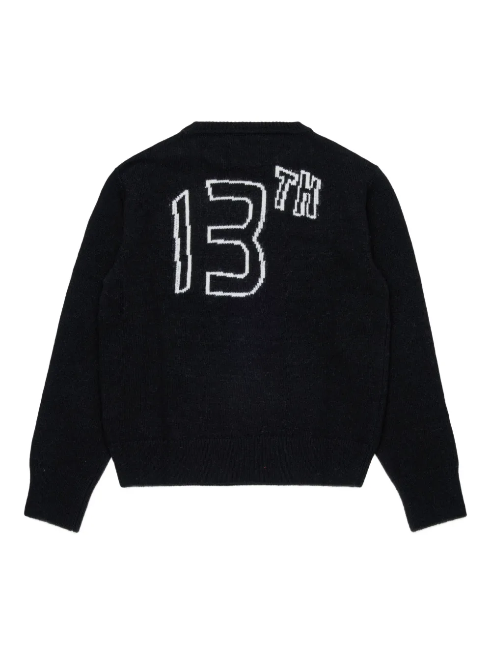 DSQUARED2 KIDS Trui met intarsia logo Zwart