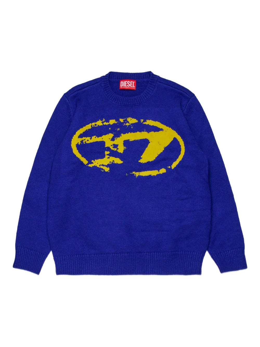 Diesel Kids Sweater met geborduurd logo Blauw