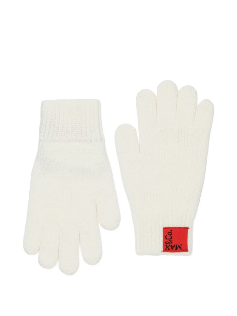 MAX&Co. Kids Handschoenen met logopatch Wit