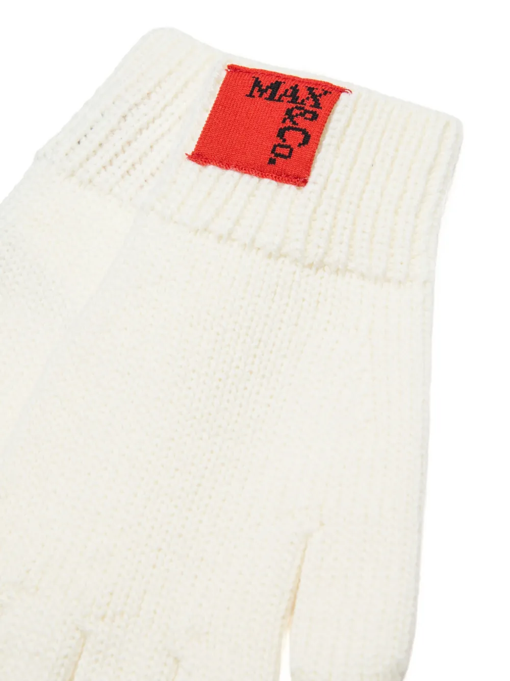 MAX&Co. Kids Handschoenen met logopatch Wit