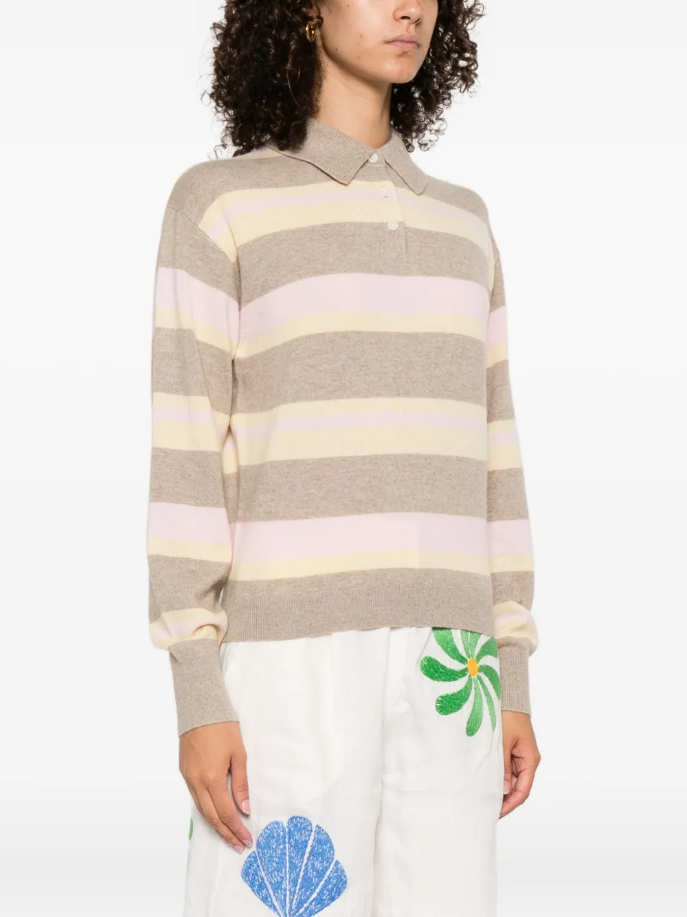 Guest In Residence Gestreept poloshirt Bruin