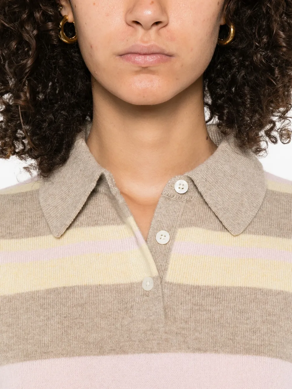Guest In Residence Gestreept poloshirt Bruin