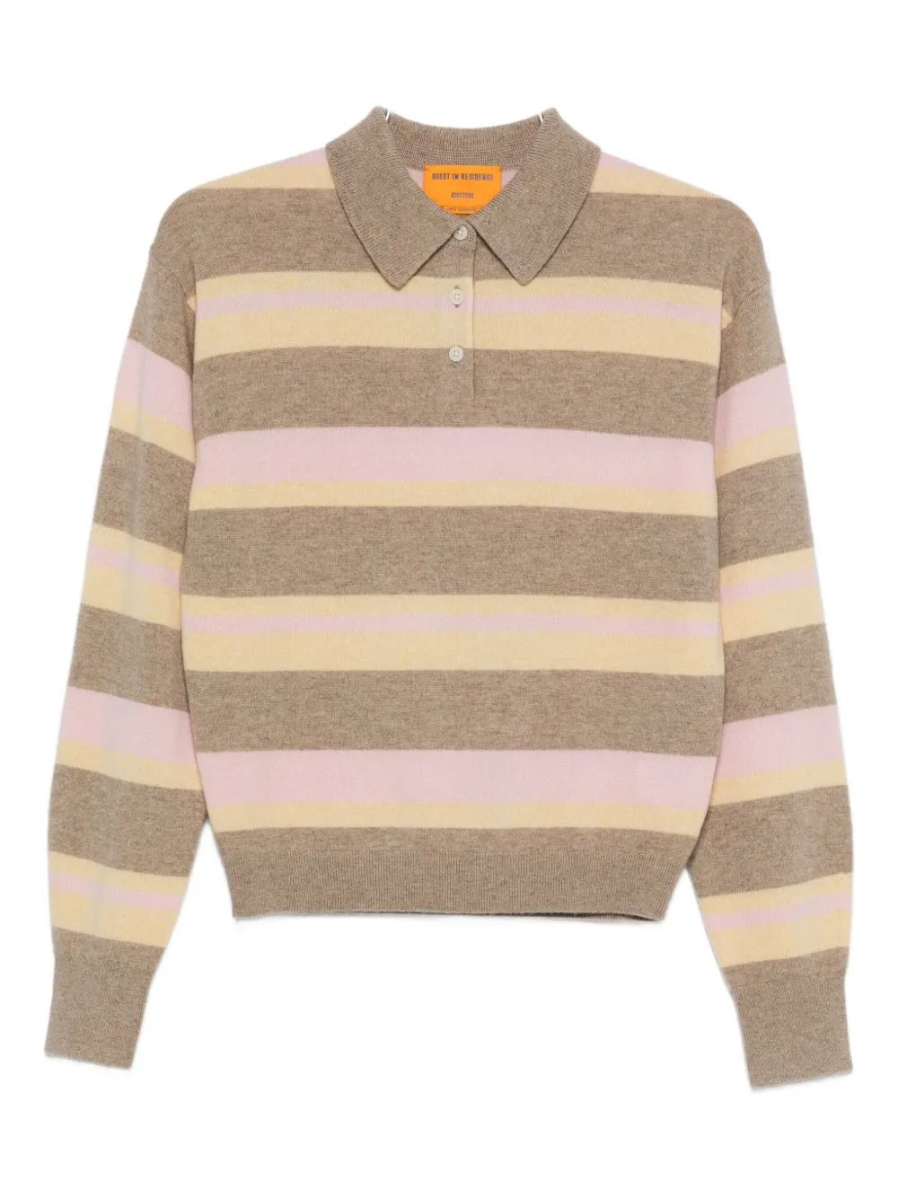 Guest In Residence Gestreept poloshirt Bruin