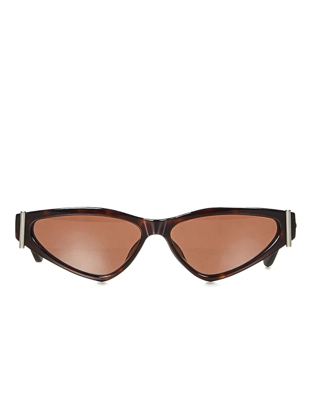 Alexander McQueen lentes de sol cat eye con barra en T | marrón | Image 1