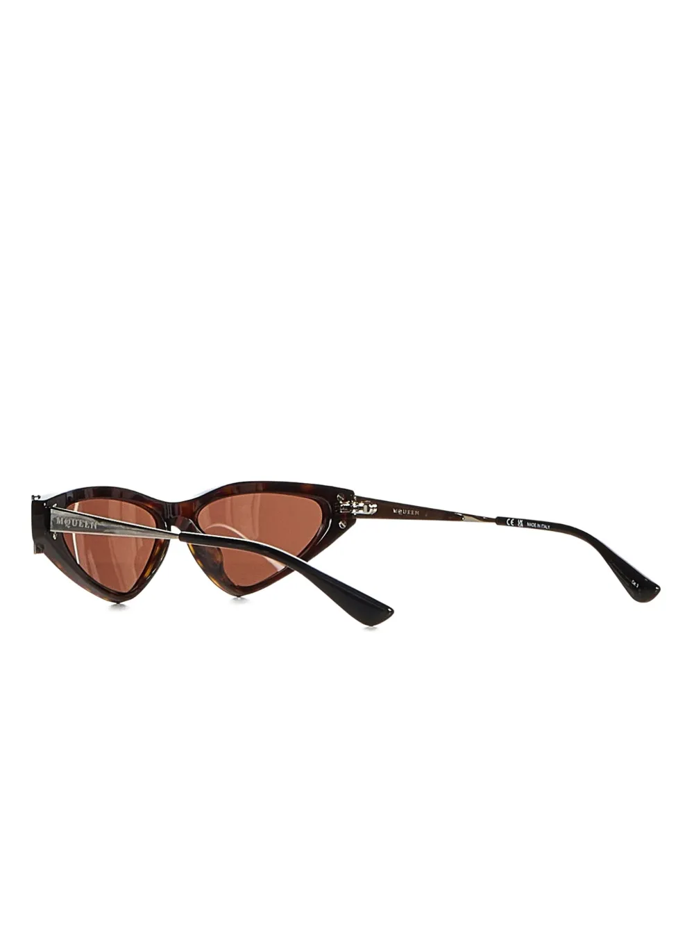 Alexander McQueen T-bar zonnebril met cat-eye montuur Bruin