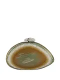 Benedetta Bruzziches agate-effect clutch bag - Green
