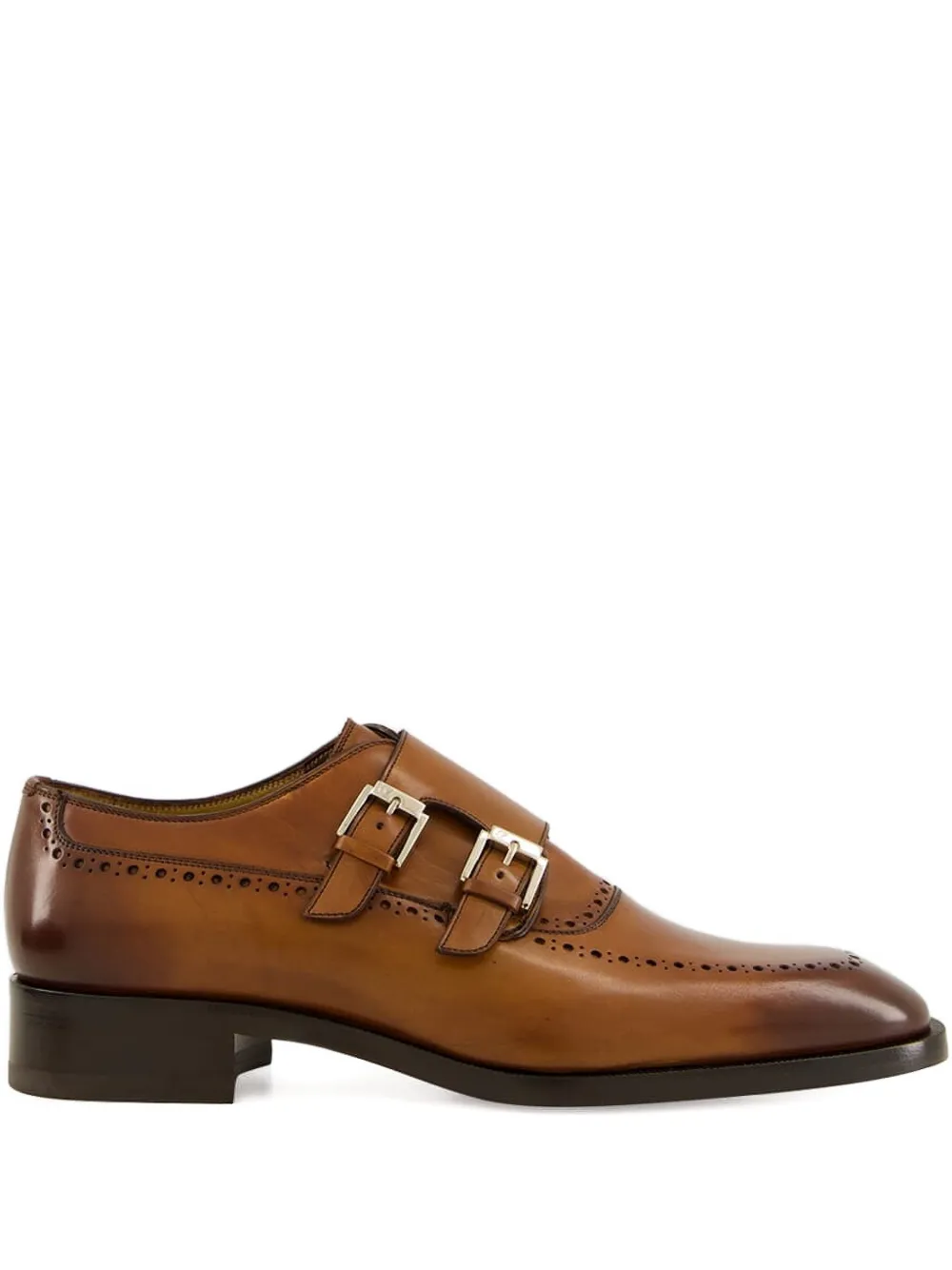 Christian Louboutin double-buckle brogue loafers | Brown | Image 1