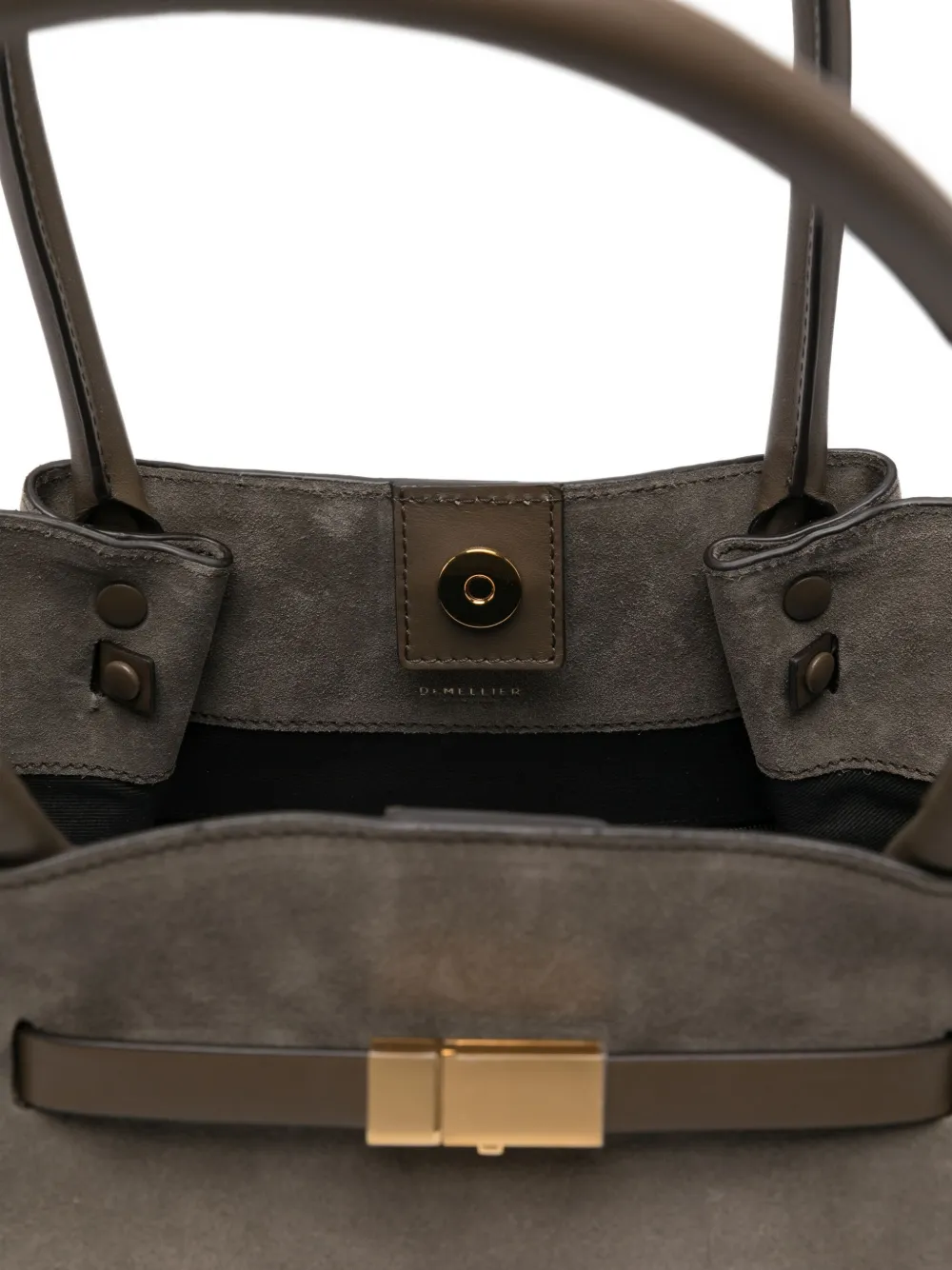 Demellier New York Suede Tote Bag In Gray