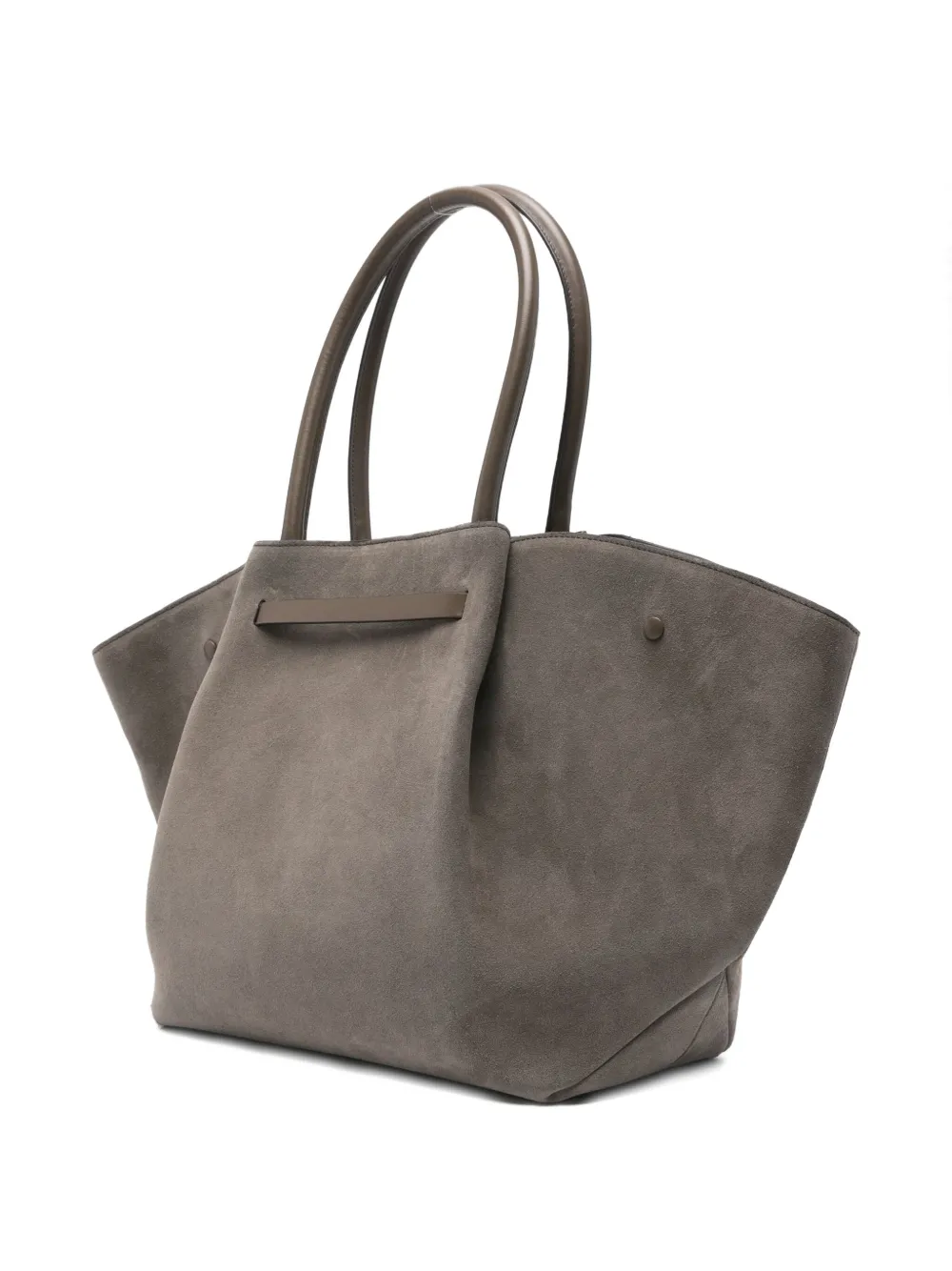 Demellier New York Suede Tote Bag In Gray