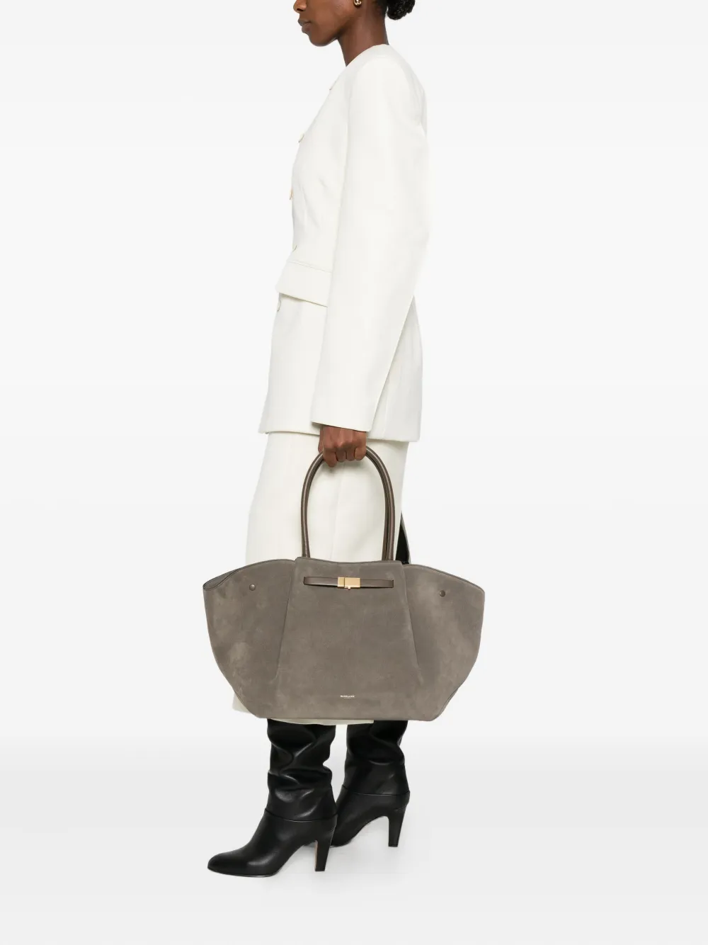 DeMellier New York suède shopper - Groen
