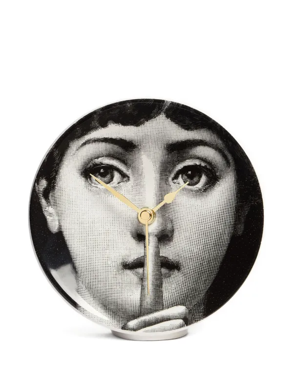 Fornasetti セラミック ポートレート ウォールクロック | ブラック