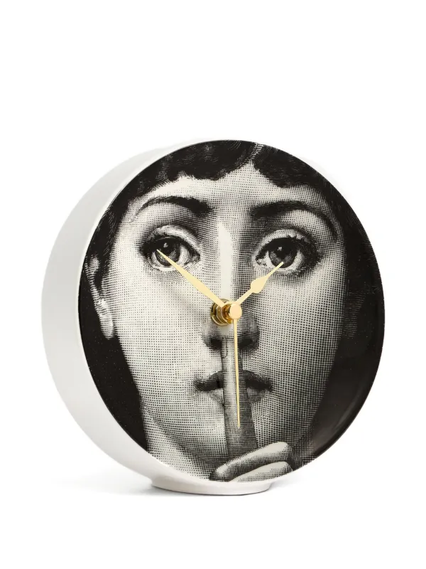 Fornasetti セラミック ポートレート ウォールクロック | ブラック