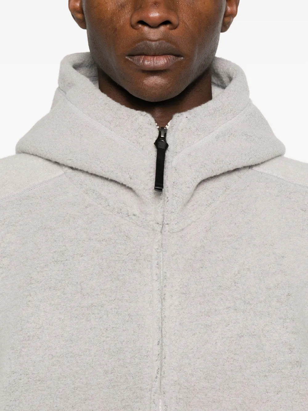 Goldwin 0 Fleece-texture Hoodie In Gray