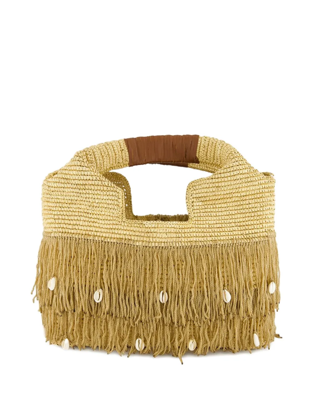 Sensi Studio fringed straw handbag | Neutrals | Image 1
