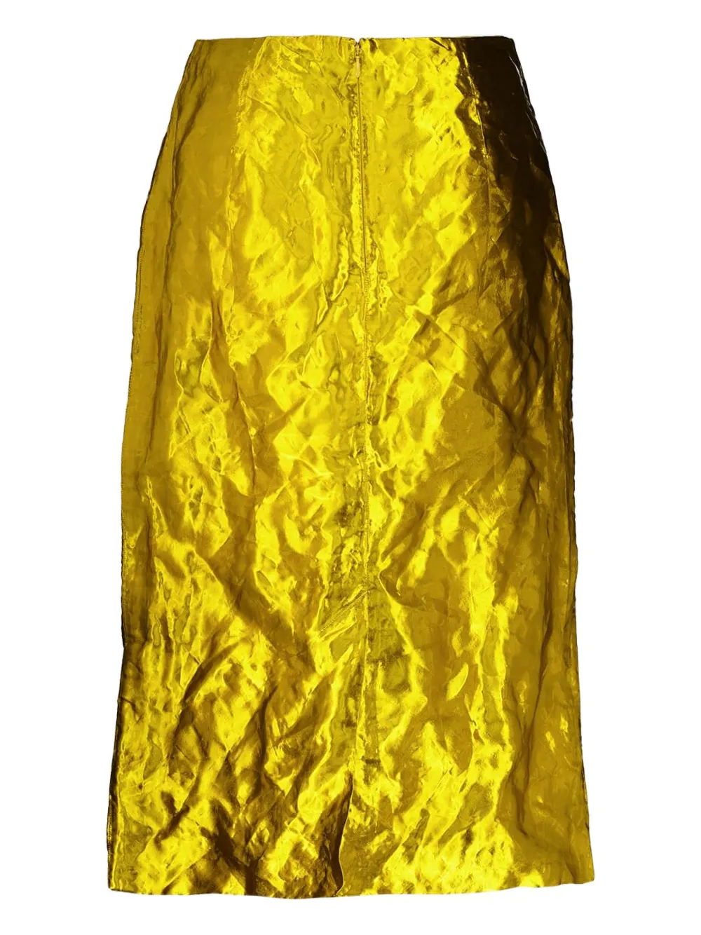 Gabriela Hearst Manuela metallic-effect midi skirt - Goud