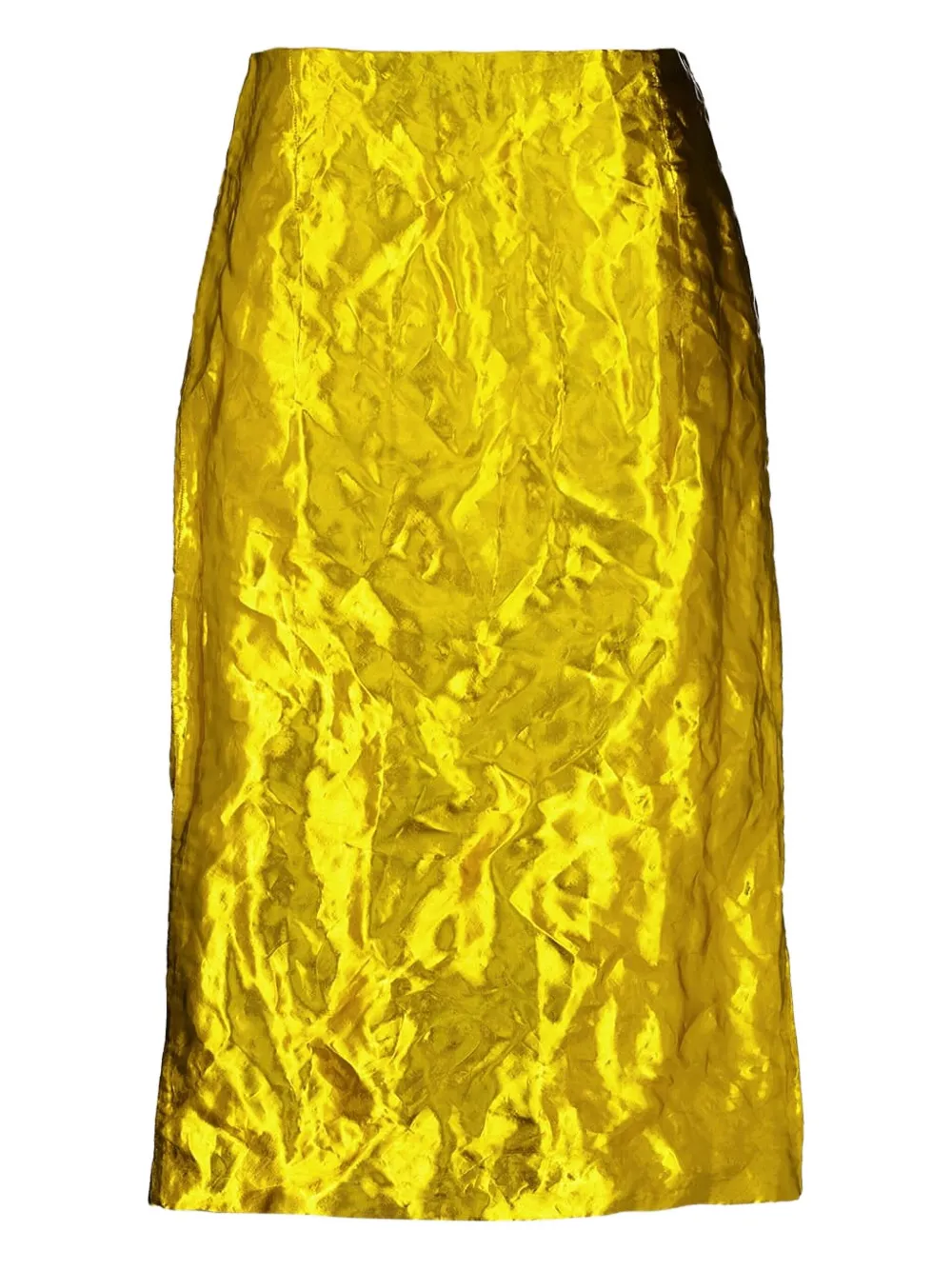 Manuela metallic-effect midi skirt