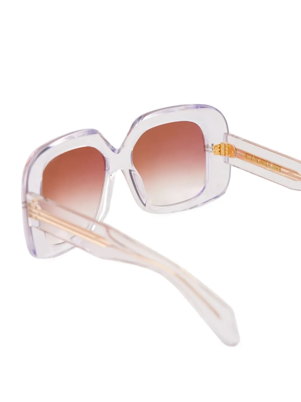 Cutler & Gross Zonnebril met rechthoekig montuur Wit