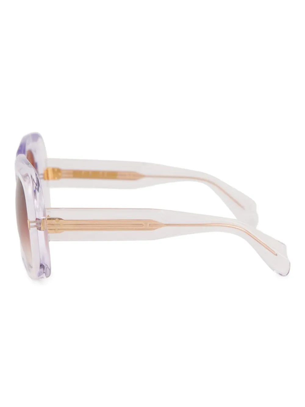 Cutler & Gross Zonnebril met rechthoekig montuur Wit