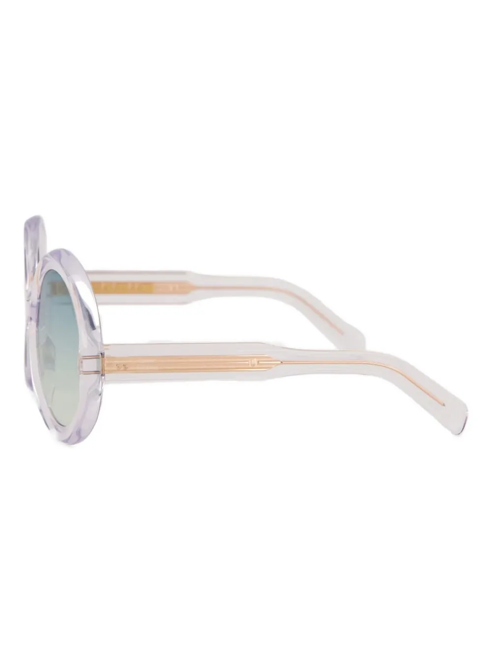 Cutler & Gross 1412 zonnebril met rond montuur Wit