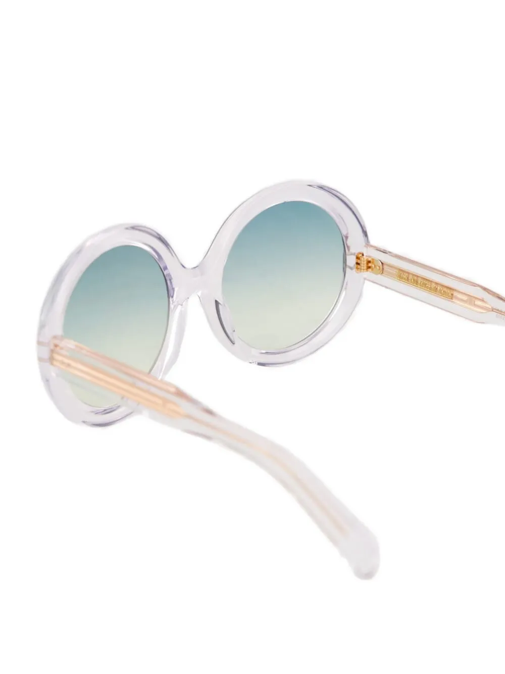 Cutler & Gross 1412 zonnebril met rond montuur Wit