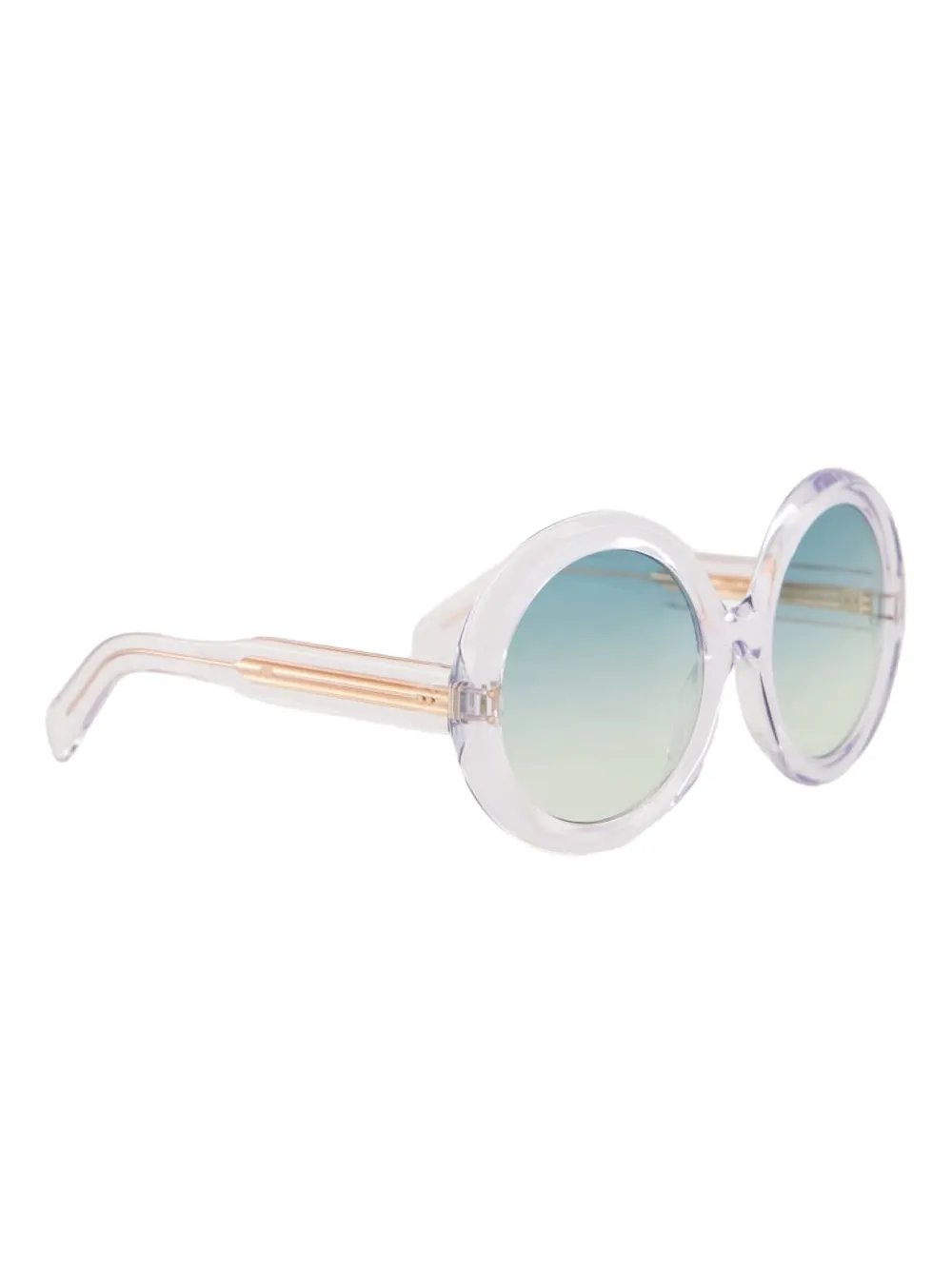 Cutler & Gross 1412 zonnebril met rond montuur Wit