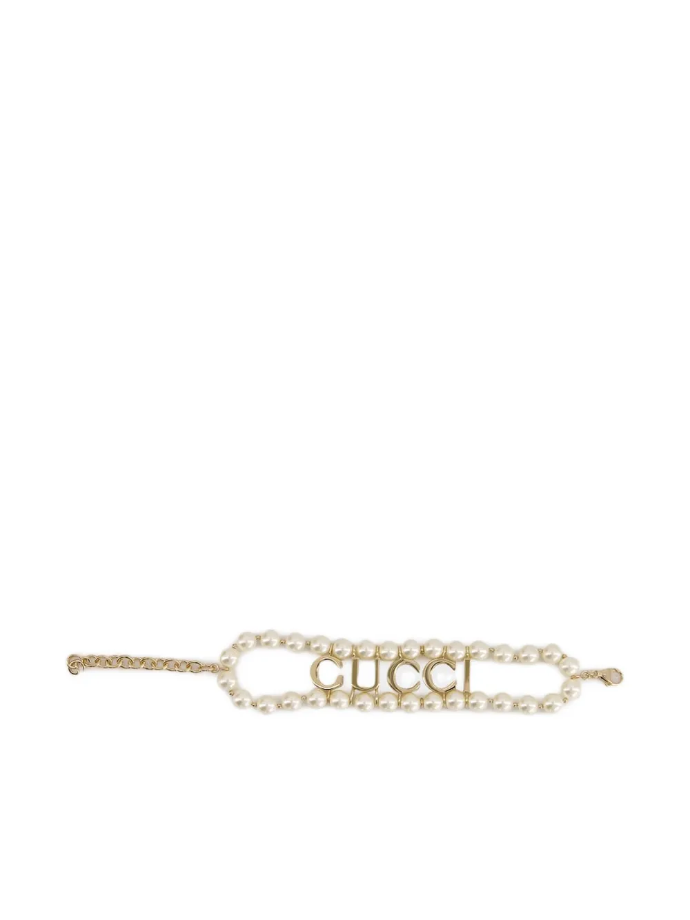 Gucci Kralenarmband verfraaid met parel - Goud