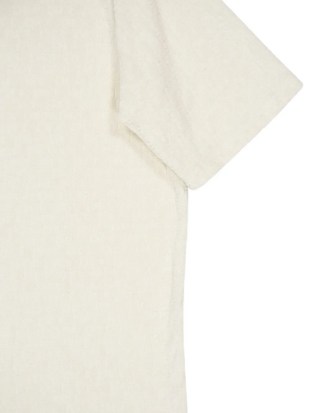 Off-White Badstof bowlingshirt met logo Beige