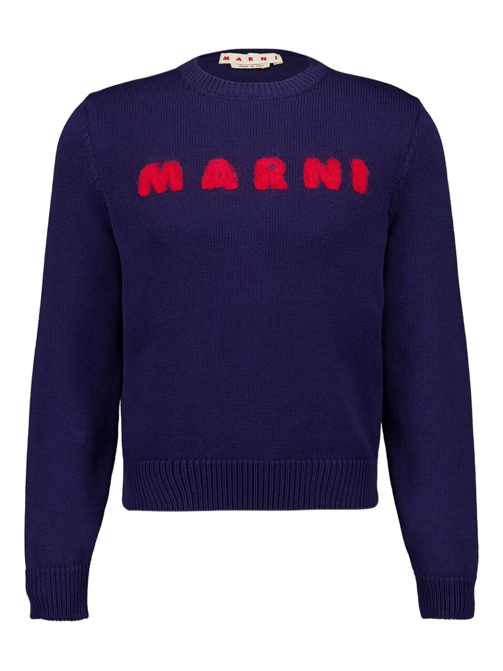 Marni suéter con logo bordado | azul | Image 1
