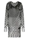 Christopher Esber knitted mesh mini dress - Black