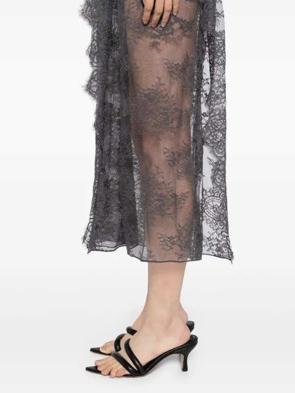 Christopher Esber Floating Lace Strapless Dress - Grey Christopher Esber Floating Lace Strapless Dress - Grey