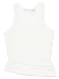 Christopher Esber encased lace ribbed tank top - White