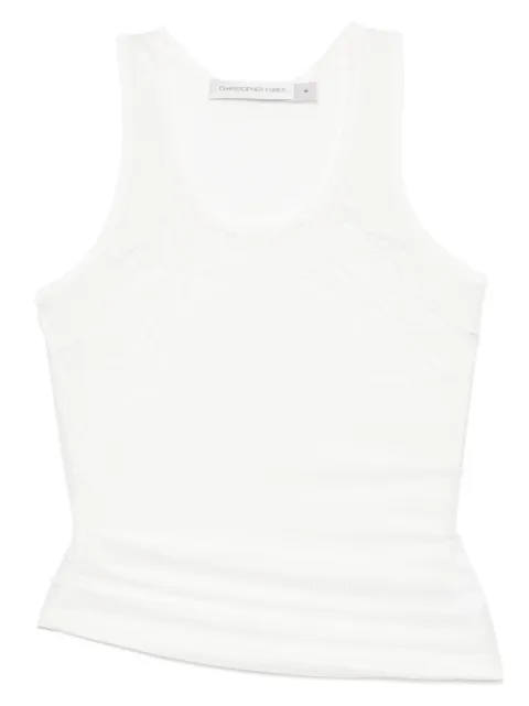 Christopher Esber encased lace ribbed tank top