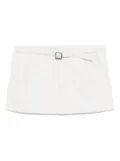 Christopher Esber crushed belted mini skirt - Neutrals