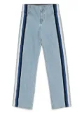 Christopher Esber streaked denim jeans - Blue