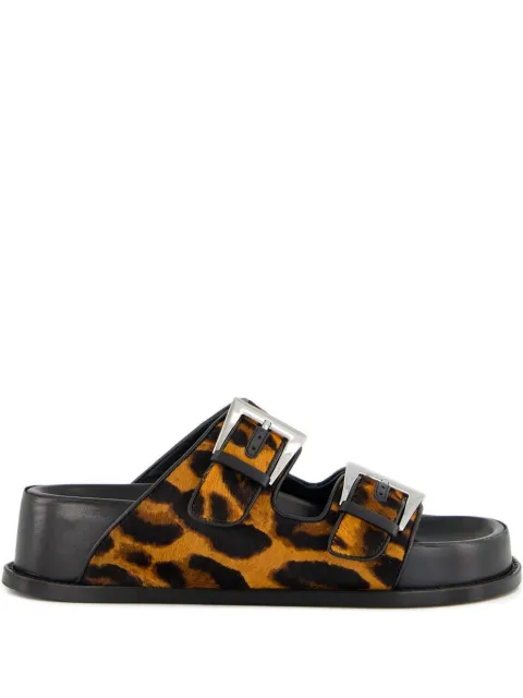 Paris Texas sandalias con estampado de leopardo