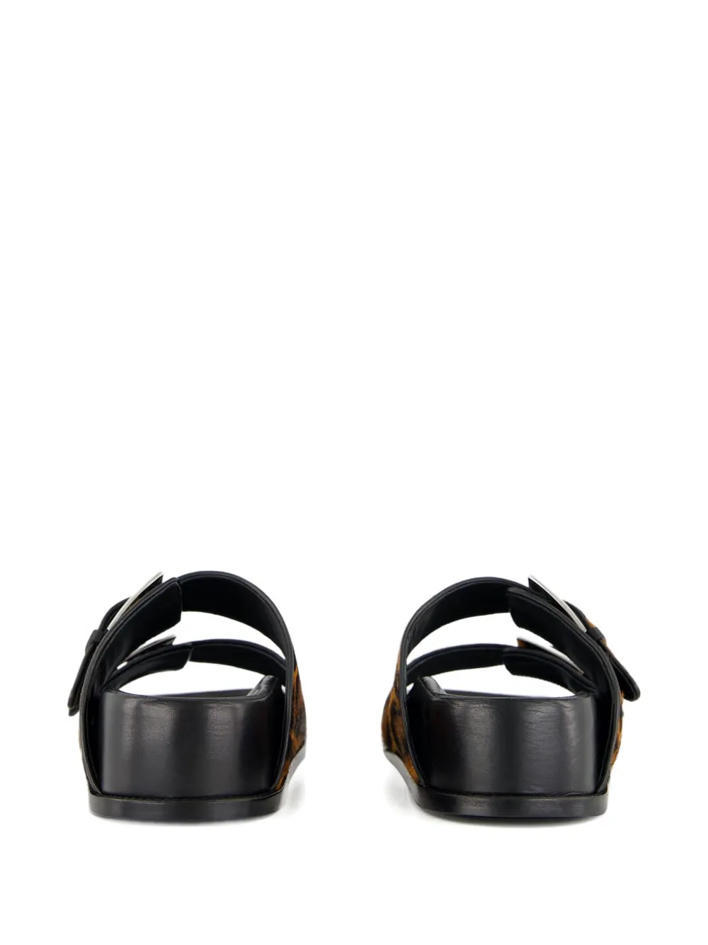 Paris Texas leopard-print flat sandals Brown