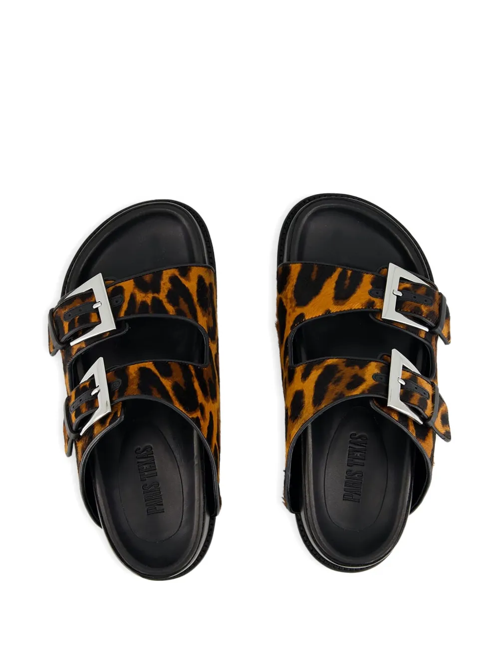 Paris Texas leopard-print flat sandals Brown