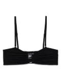 Christopher Esber ruched crescent bikini top - Black