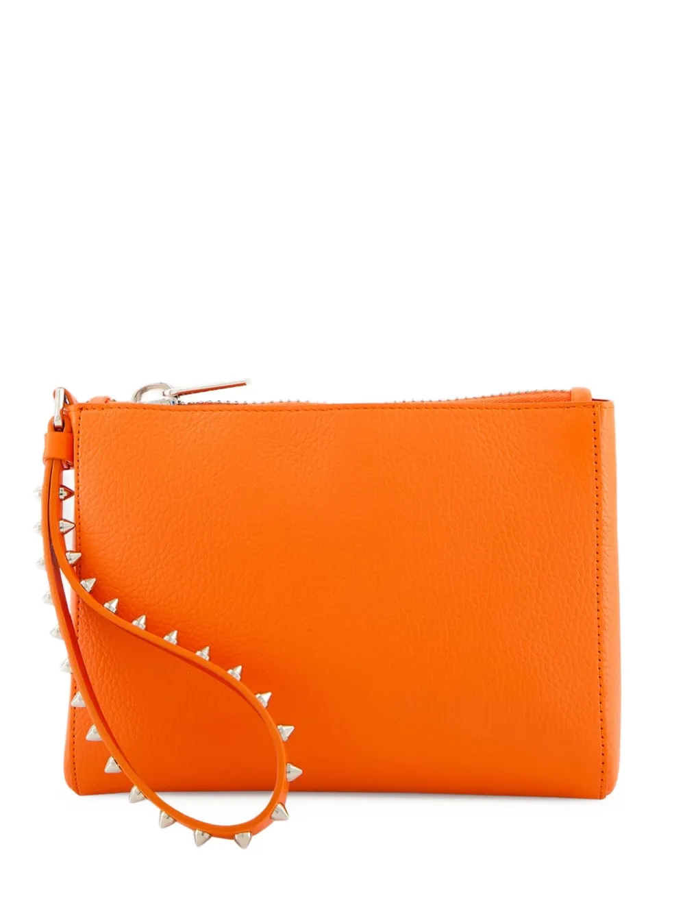 Christian Louboutin mini Cabata studded leather clutch | Orange | Image 1