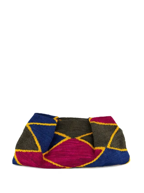 Sensi Studio bolso de mano Sisal con motivo geométrico
