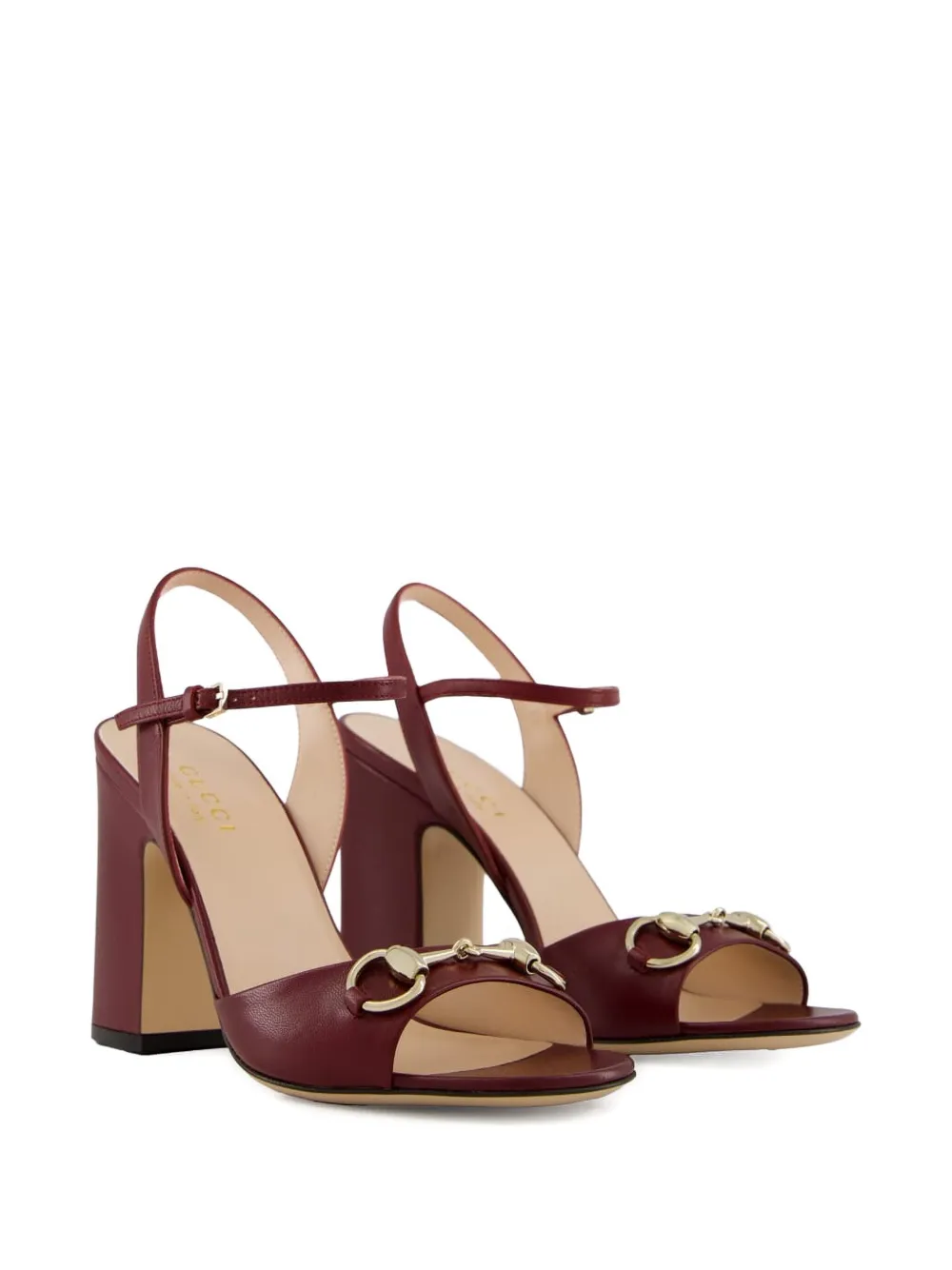 Gucci 95 mm Horsebit sandalen Rood