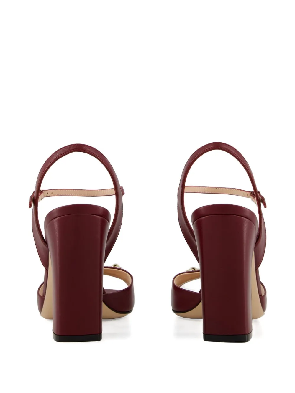 Gucci 95 mm Horsebit sandalen Rood