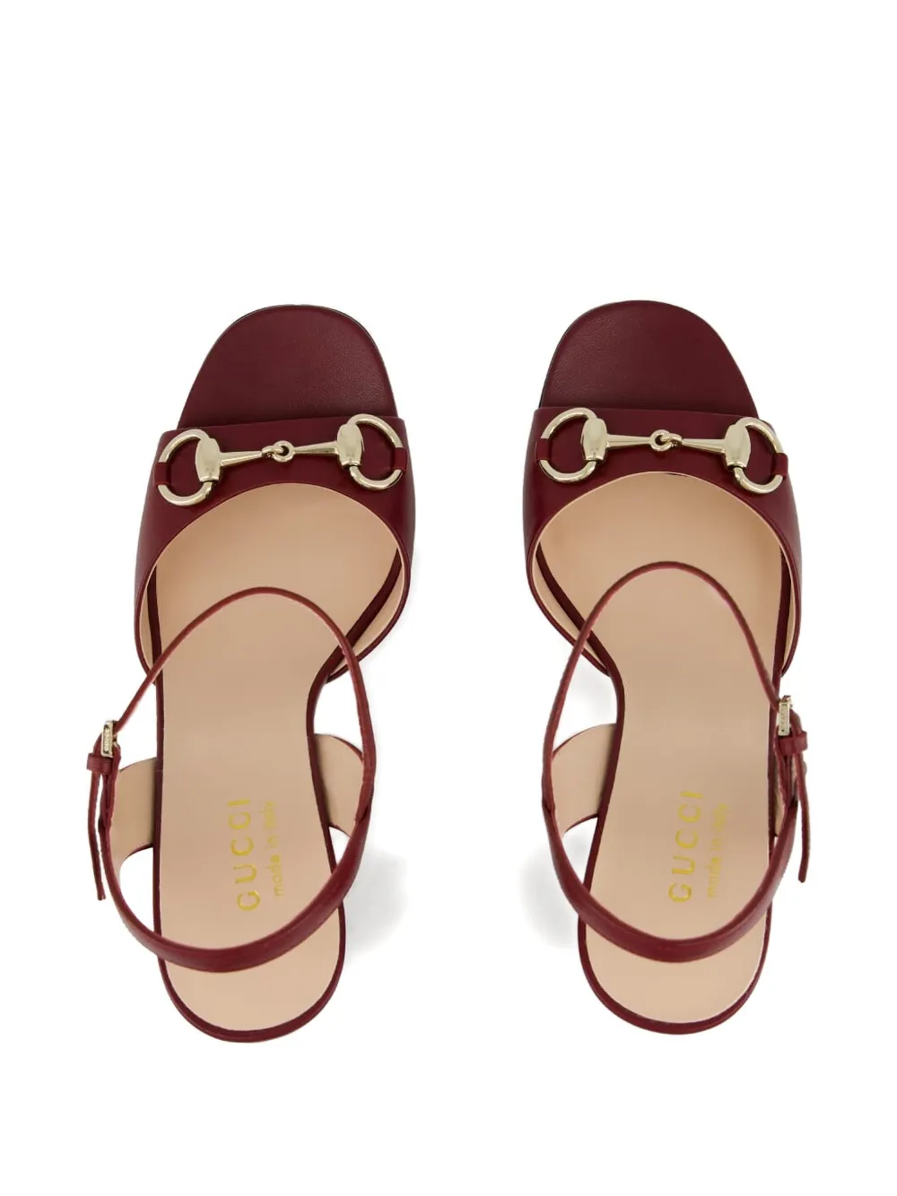 Gucci 95 mm Horsebit sandalen Rood